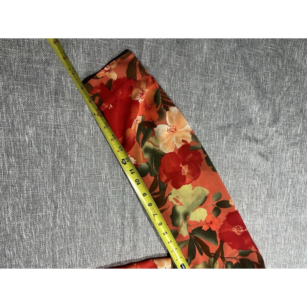 Drapers & Damon's Women's L Multicolor Floral Chiffon Collared Button-Up Blouse - Picture 6 of 9